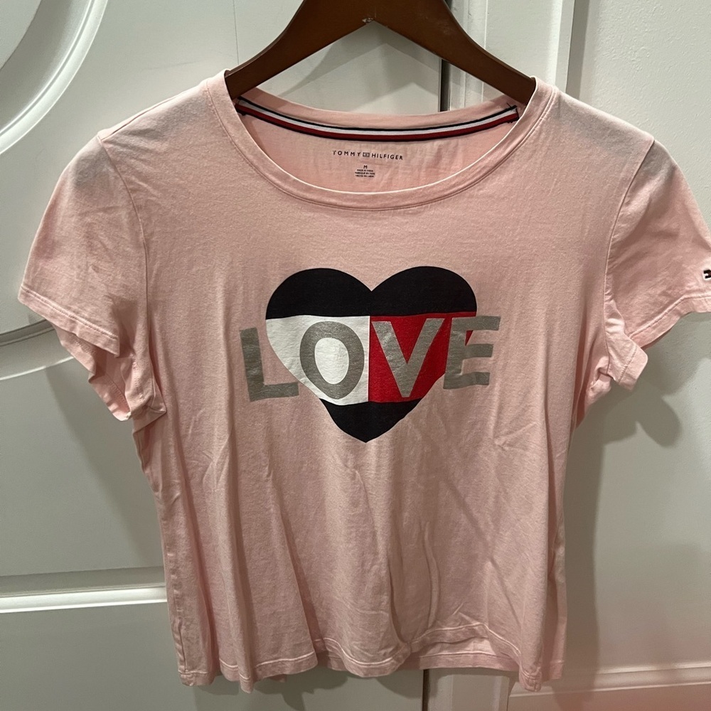 Tommy Hilfiger Pink Love Heart Tee